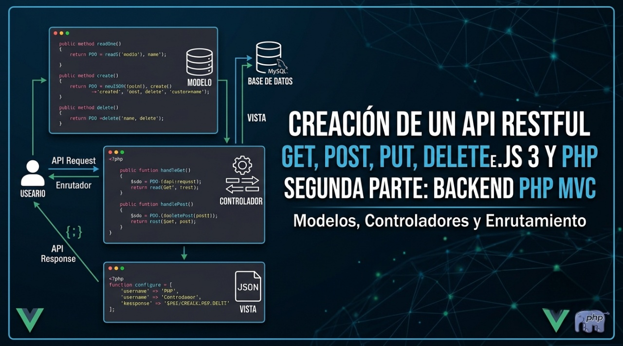 Creación de un API RESTFUL GET, POST, PUT, DELETE en Vue.js 3 y PHP: Segunda Parte